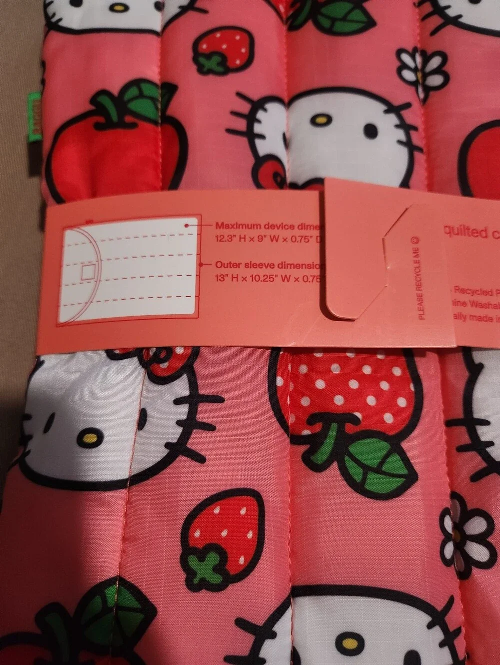 Hello Kitty Baggu Puffy Laptop Sleeve Case 13